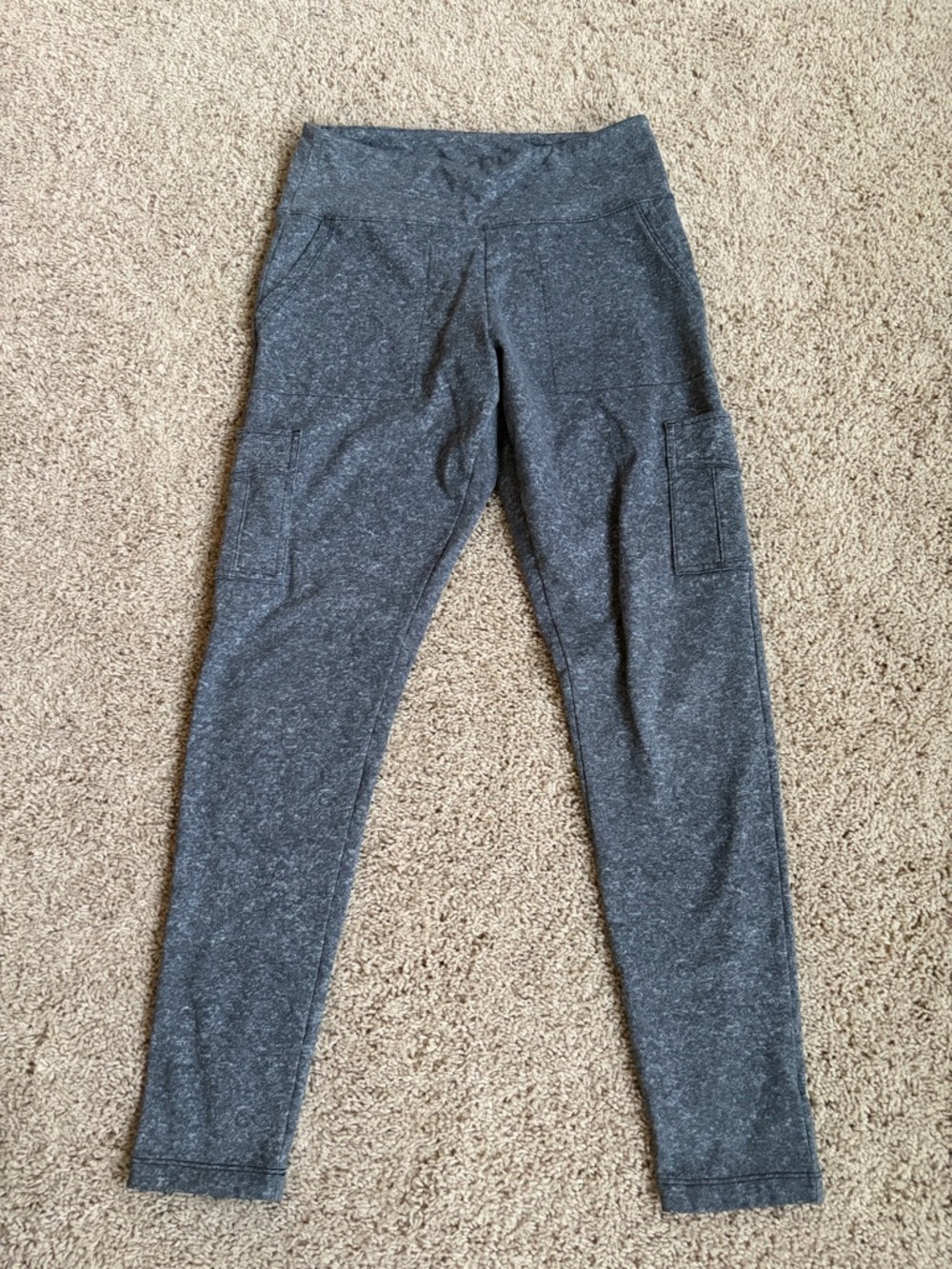 Pink Active by VS  Heather Gray Pocket womens Leggings w/ Wide Waistband Size M